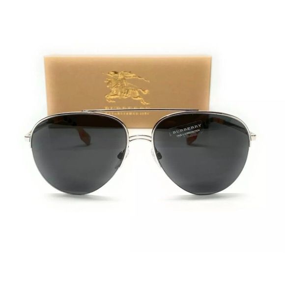 Burberry Women\'s Silver and Grey Sunglasses!